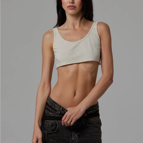 TALENTLESS Tops - Talentless Beige Crop Top
